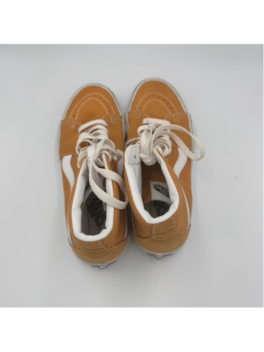 Vans Men's Sk8-Hi Suede Canvas Sneaker in Amazing Desert Sun / True White 6.5 - Picture 6 of 12